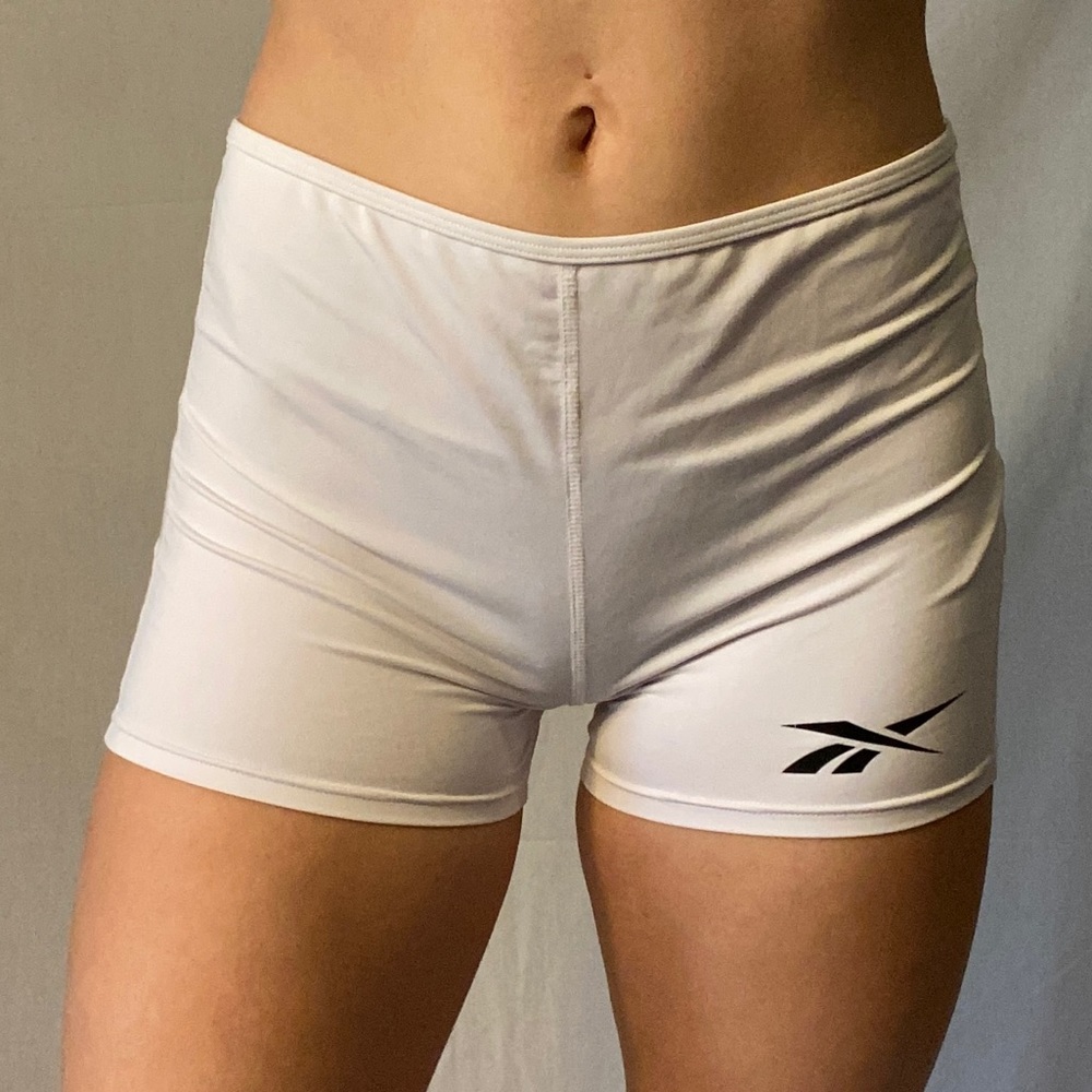 White Reebok Spandex Shorts